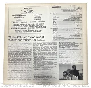 Vinyl Record Album: Hair (Original Broadway Cast), "Aquarius/Hair" 1969.