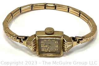 Hamilton Yellow Gold Vintage Women's 14K Watch 