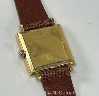 Jules Jurgensen 18k Yellow Gold Hand Winding Men`s Wrist Watch 