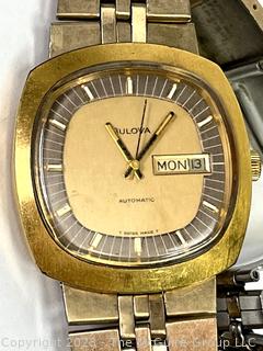 Bulova Automatic 23 Jewel Senator "E" Gold-Plated Wrist Watch, 1973