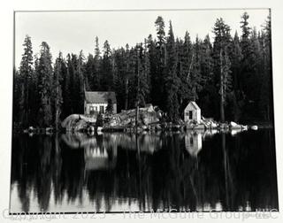 Large Format B&W Photograph of Shoreline of Pyramid Lake Nevada taken by Gilmore '85