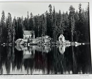 Large Format B&W Photograph of Shoreline of Pyramid Lake Nevada taken by Gilmore '85