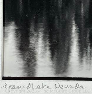 Large Format B&W Photograph of Shoreline of Pyramid Lake Nevada taken by Gilmore '85