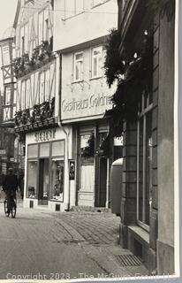 Large format 11 x 14" B&W Northern European City Street Scene