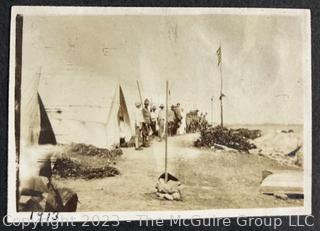 Circa 1900 Black & White Family Photo Album Includes - 1913 Boy Scout Camp, Navy Military Ice Ship, Bathing Costumes, Outdoor Picnic. 