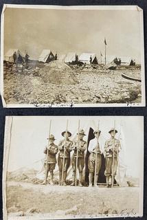 Circa 1900 Black & White Family Photo Album Includes - 1913 Boy Scout Camp, Navy Military Ice Ship, Bathing Costumes, Outdoor Picnic. 