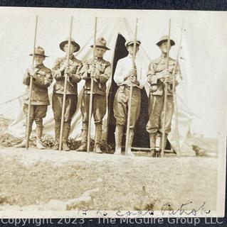 Circa 1900 Black & White Family Photo Album Includes - 1913 Boy Scout Camp, Navy Military Ice Ship, Bathing Costumes, Outdoor Picnic. 