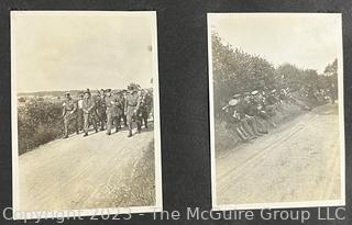 Circa 1900 Black & White Family Photo Album Includes - 1913 Boy Scout Camp, Navy Military Ice Ship, Bathing Costumes, Outdoor Picnic. 