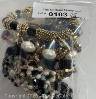 Eight (8) Costume Jewelry Beaded Bracelets