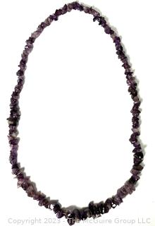 Rough Amethyst Nugget Bead Necklace