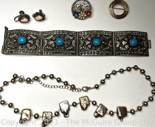 Group of Silver and Pearl Jewelry