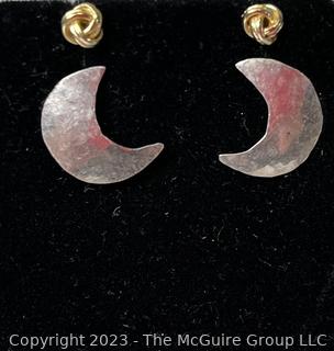 Two (2) Pairs of Sterling Silver Pierced Earrings. 