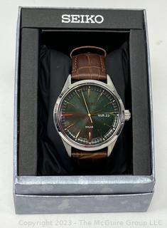 Seiko Conceptual Green Dial Men's Watch SNE529 in Box