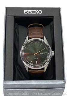 Seiko Conceptual Green Dial Men's Watch SNE529 in Box