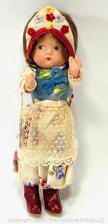 Antique 1930s Composition Souvenir Travel Doll Dressed in Ethnic Costumes - Poland. (was 0043CM)