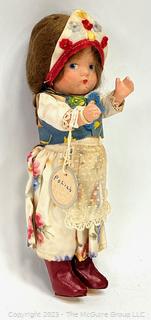 Antique 1930s Composition Souvenir Travel Doll Dressed in Ethnic Costumes - Poland. (was 0043CM)