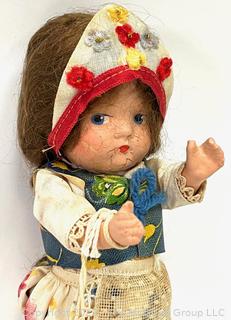 Antique 1930s Composition Souvenir Travel Doll Dressed in Ethnic Costumes - Poland. (was 0043CM)