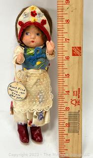 Antique 1930s Composition Souvenir Travel Doll Dressed in Ethnic Costumes - Poland. (was 0043CM)