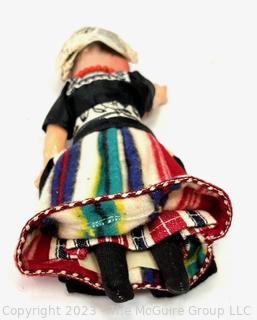 Antique 1930s Composition Souvenir Travel Doll Dressed in Ethnic Costumes - Netherlands. 