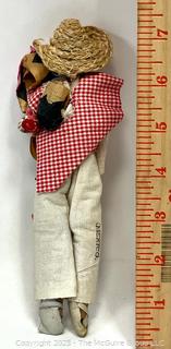 Antique 1930s Composition Souvenir Travel Doll Dressed in Ethnic Costumes - Mexico. 