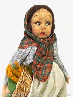 Antique 1930s Composition Souvenir Travel Doll Dressed in Ethnic Costumes - Eastern European.  Was 0007CM 