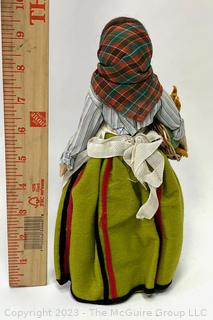 Antique 1930s Composition Souvenir Travel Doll Dressed in Ethnic Costumes - Eastern European.  Was 0007CM 