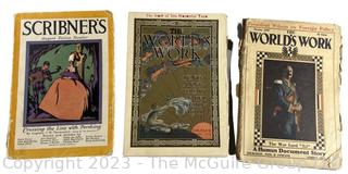 Magazines: 1926 Scribner's and (2) "The World's Work" including 1914. 