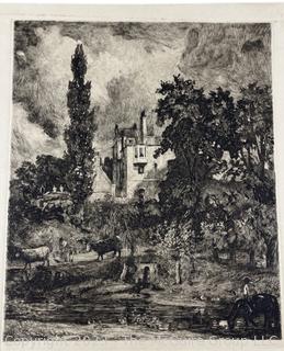 Landscape Engraving by John Constable (from book)