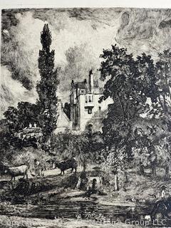 Landscape Engraving by John Constable (from book)