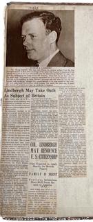 1930's Historical Events Newspaper Clippings