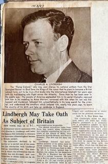 1930's Historical Events Newspaper Clippings