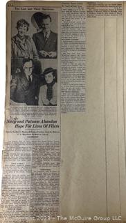 1930's Historical Events Newspaper Clippings