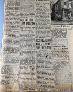 1930's Historical Events Newspaper Clippings