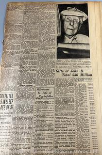 1930's Historical Events Newspaper Clippings