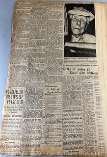 1930's Historical Events Newspaper Clippings