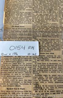 1930's Historical Events Newspaper Clippings