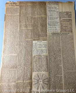 1930's Historical Events Newspaper Clippings