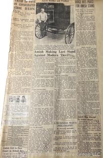 1930's Historical Events Newspaper Clippings