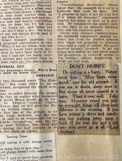 1930's Historical Events Newspaper Clippings