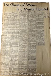 1930's Historical Events Newspaper Clippings