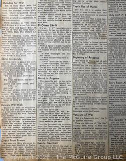 1930's Historical Events Newspaper Clippings