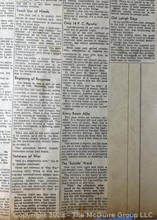 1930's Historical Events Newspaper Clippings