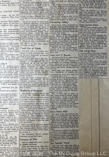 1930's Historical Events Newspaper Clippings