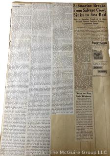 1930's Historical Events Newspaper Clippings