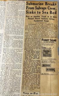 1930's Historical Events Newspaper Clippings