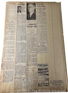 1930's Historical Events Newspaper Clippings