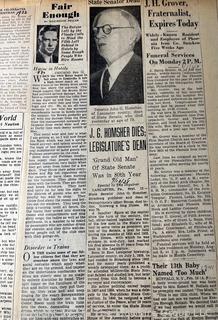 1930's Historical Events Newspaper Clippings