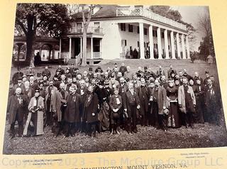 Fraternal Group in front of Mt. Vernon home of George Washington, circa late 19th century.  Luke C. Dillon Photographer. 
