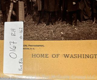 Fraternal Group in front of Mt. Vernon home of George Washington, circa late 19th century.  Luke C. Dillon Photographer. 
