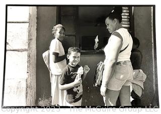 Large Format Black & White Photograph Entitled "De La Serie Ninos De Cuba" Signed by Artist Jose Tonito with Certificate of Authenticity. 